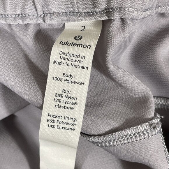 Lululemon On The Fly Jogger Womens Size 2 Silver Athleisure Tapered Stretch Gym - Picture 10 of 14